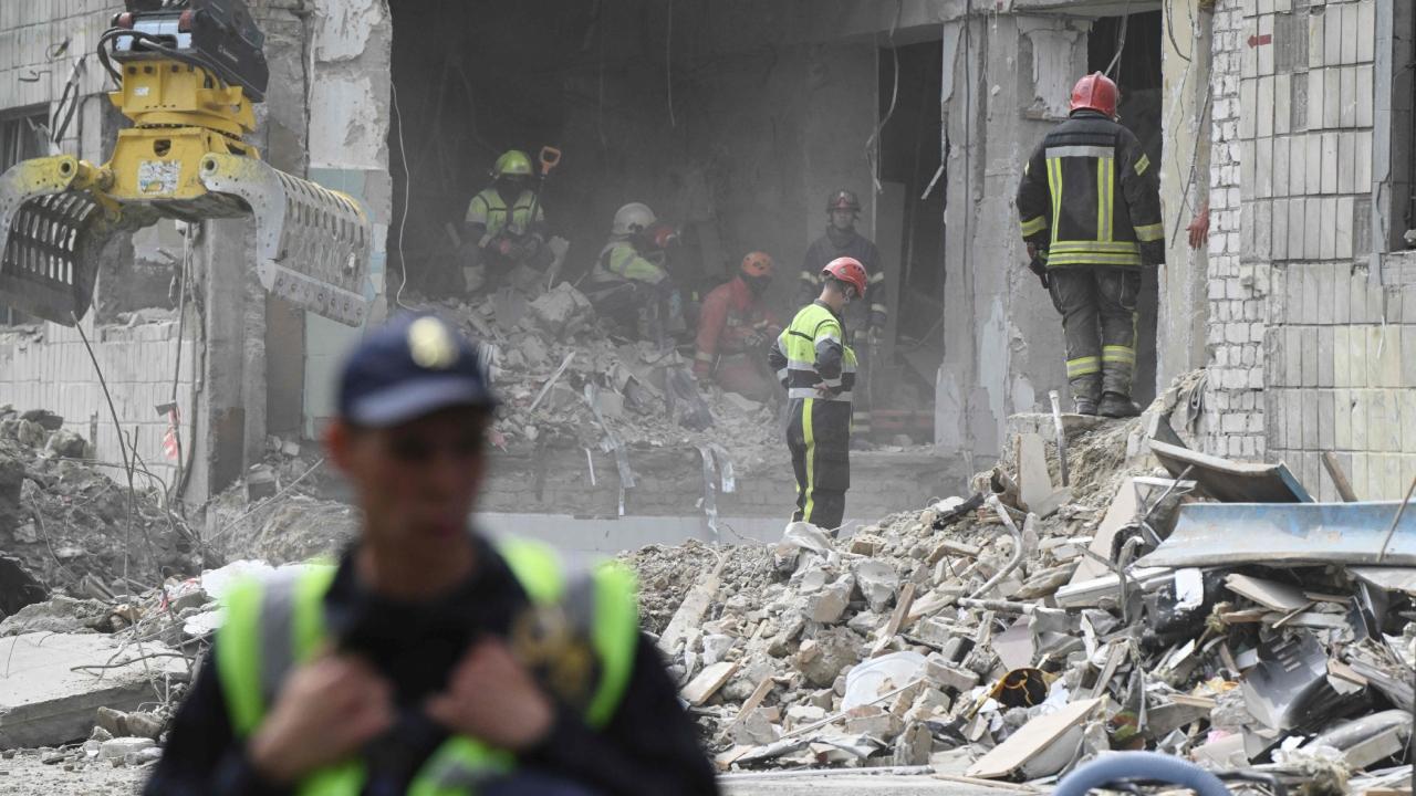 The drone and missile attack on Kyiv early Tuesday, the deadliest assault on the capital this year, killed 28 people across the city and wounded 142 others, Kyiv Military Administration head Tymur Tkachenko said