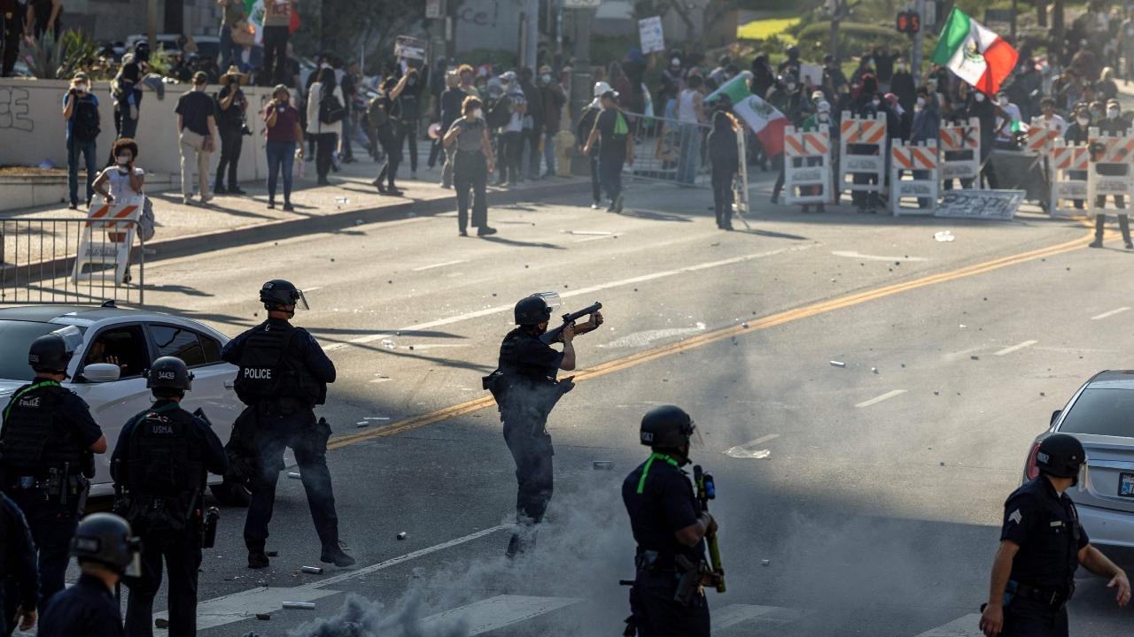 It was the third day of demonstrations against Trump's immigration crackdown in the region, as the arrival of around 300 federal troops spurred anger and fear among some residents. Sunday's protests in Los Angeles, a city of 4 million people, were centred in several blocks of downtown