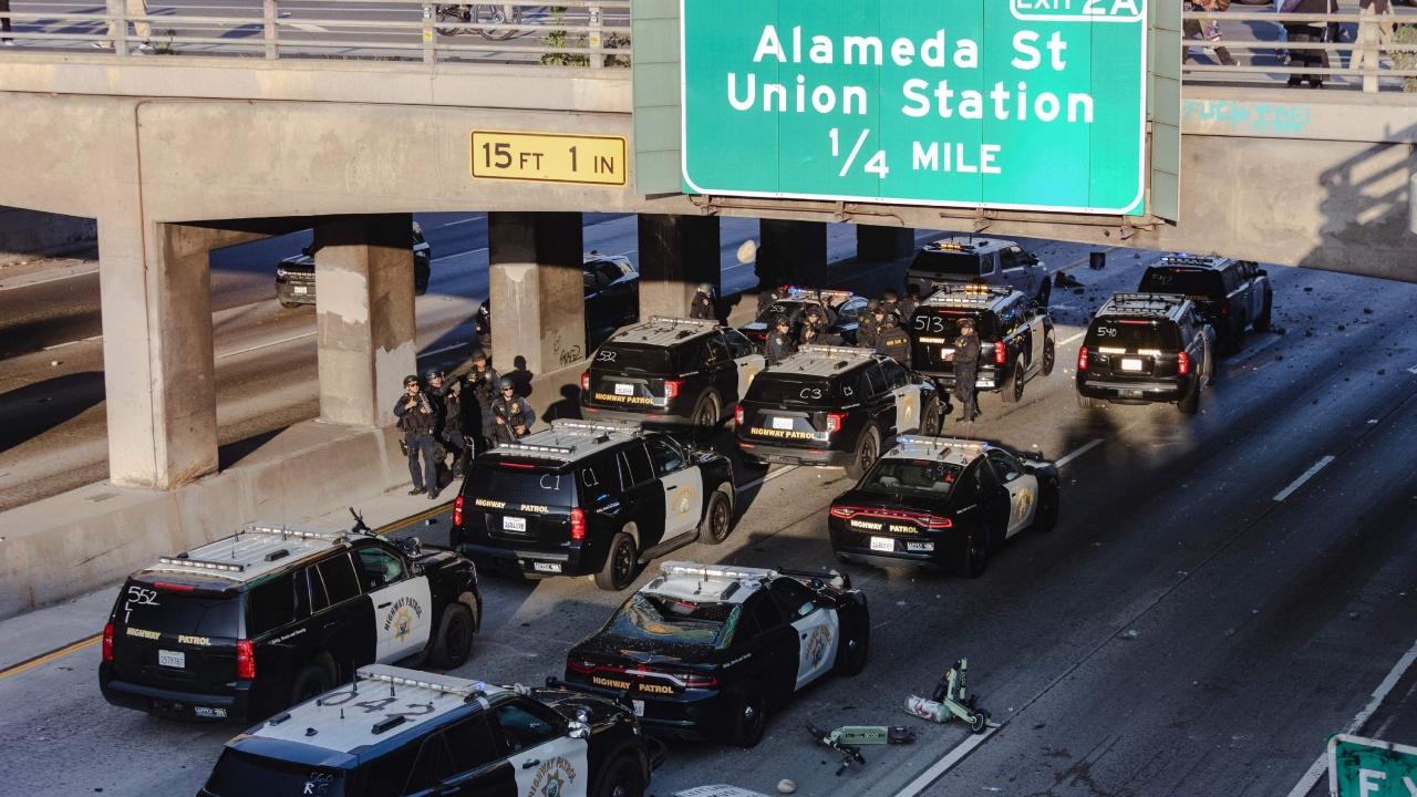 Protesters shouted 