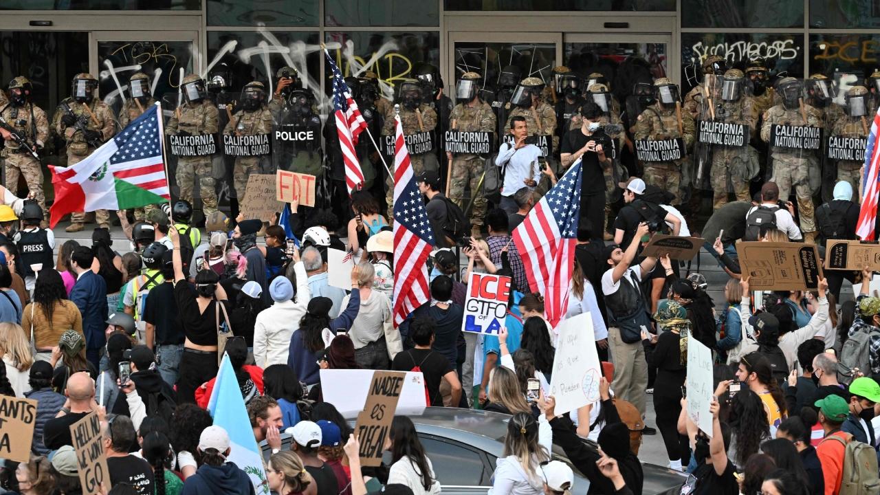 Trump then took aim at California Governor Gavin Newsom and Los Angeles Mayor Karen Bass, calling them 