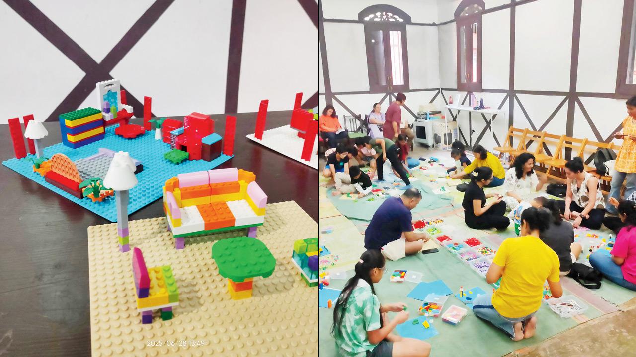 A few of the LEGO creations inspired by the exhibition at the museum (right) children and adults use LEGO bricks to design their own take on the furnitures. Pics Courtesy/Dr BDL Museum; Mrunal Shah
