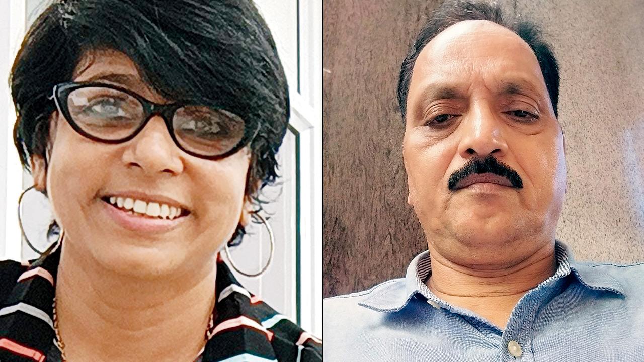 Laxmi Pranesh, a traveller who wants more 15-car trains on the Kalyan-Thane stretch; (right) Vinay Kadam, rail commuter who frequently travels to CSMT