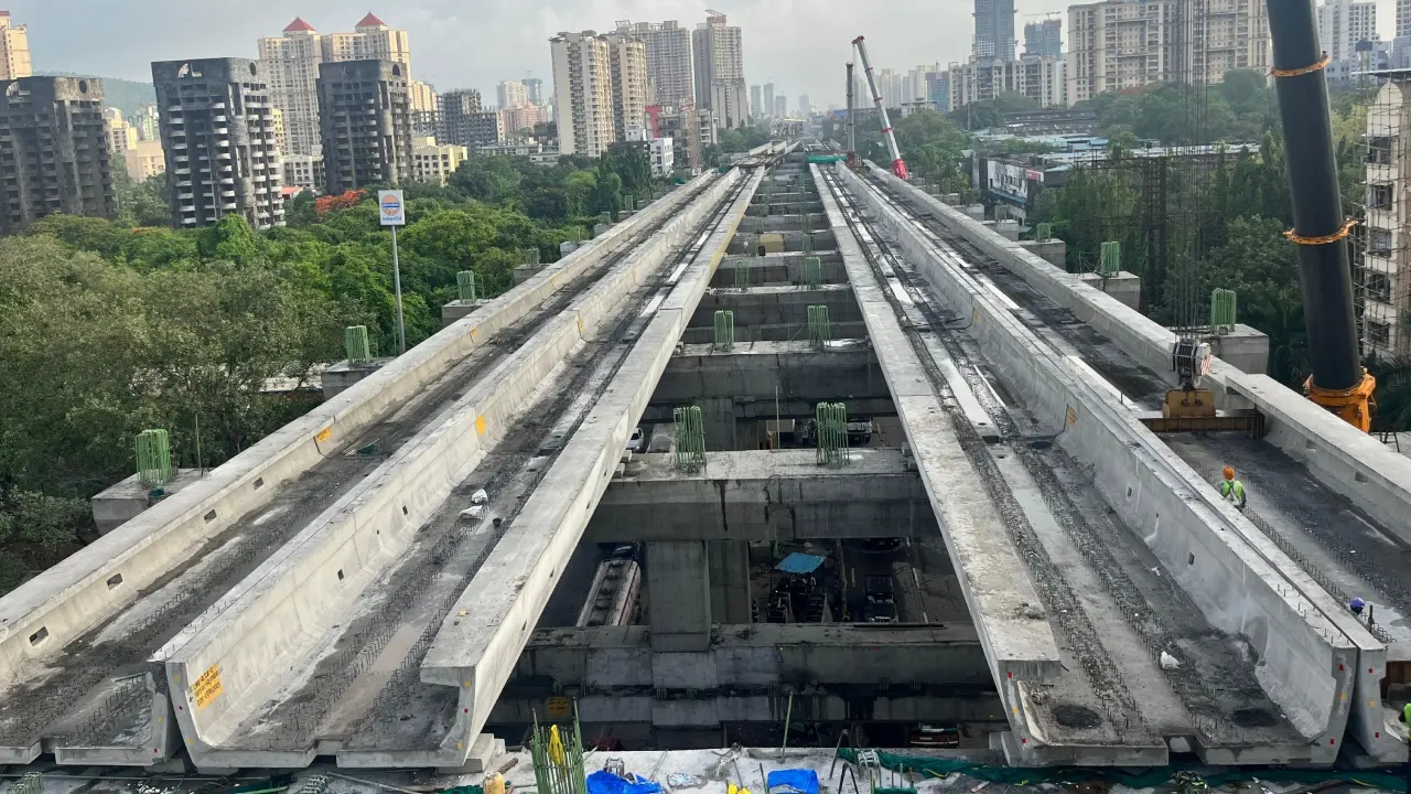 Mumbai Metro Line 4: Kapurbawdi station takes shape with U-girders installations