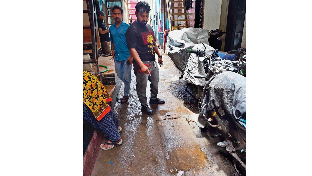 Shaikh points to the barely visible patchwork that BMC calls a Rs 22-lakh upgrade
