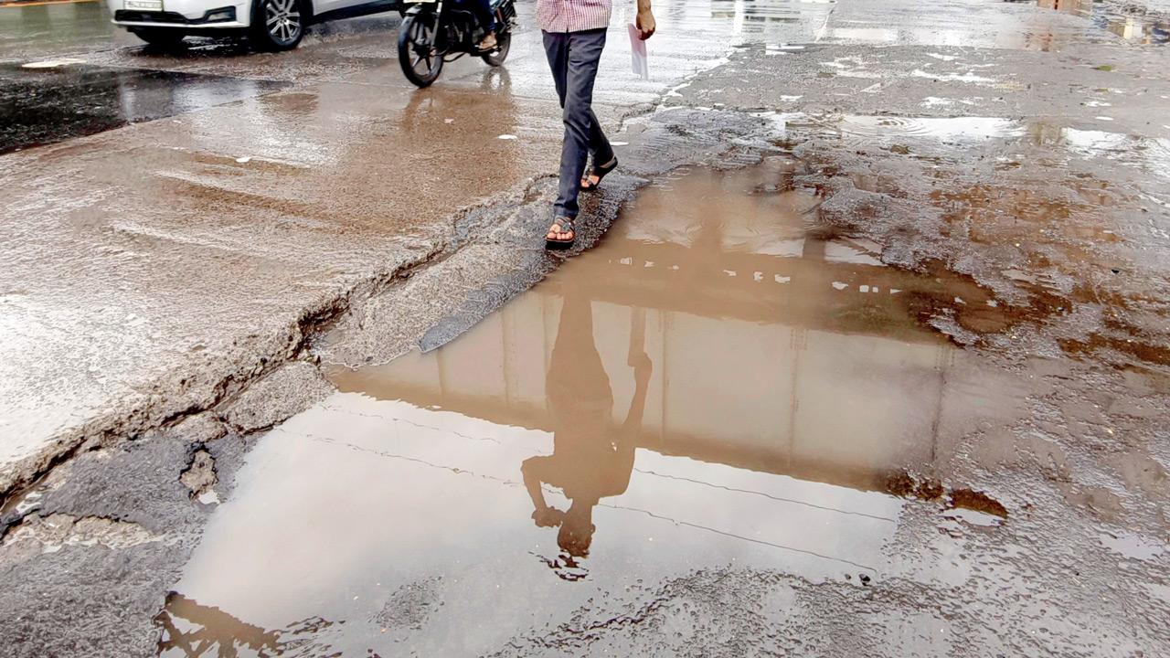 An Eastern Express Highway stretch near Priyadarshini junction in Sion East yesterday