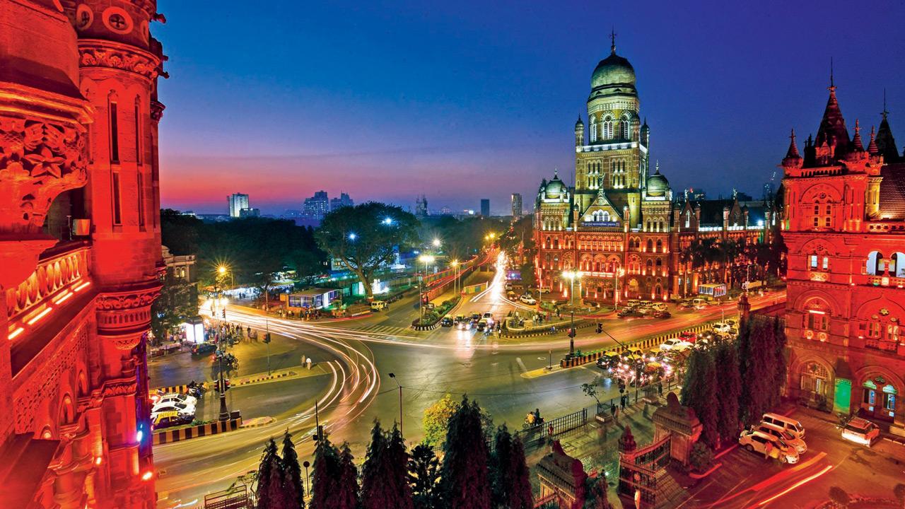 An aerial shot of BMC Headquarters from CSMT. Pics/Rane Ashish