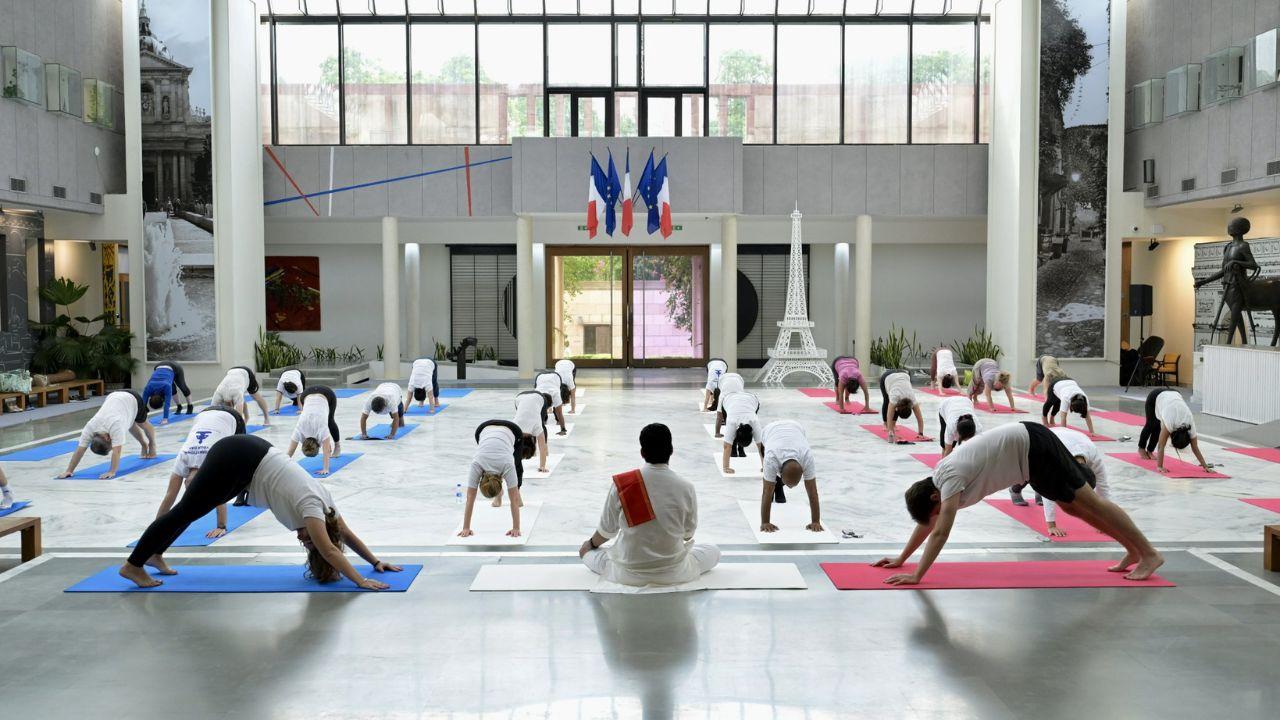 International Yoga Day 2025: French Embassy in India hosts yoga session