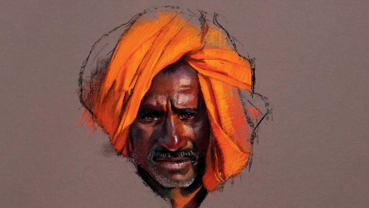 A pastel artwork from the collection. PIC COURTESY/PARAG BORSE