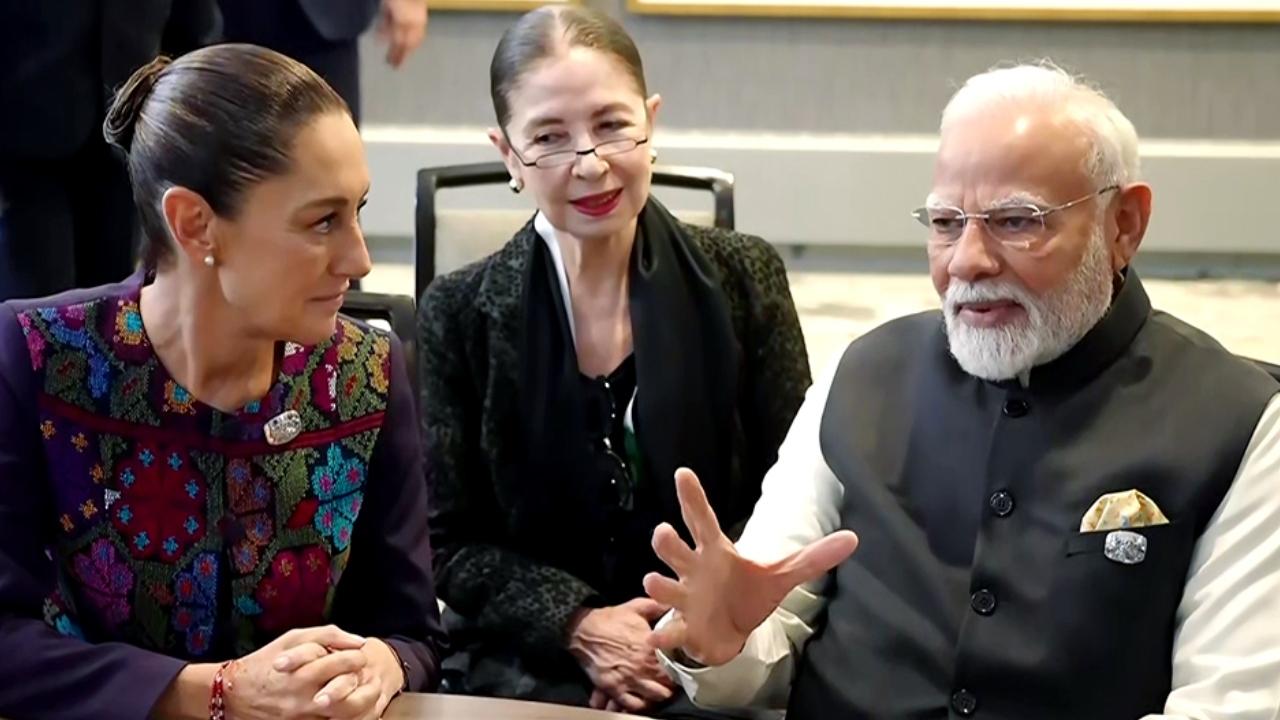 PM Modi was earlier welcomed by his Canadian counterpart Mark Carney as he arrived here for the G7 Outreach Session