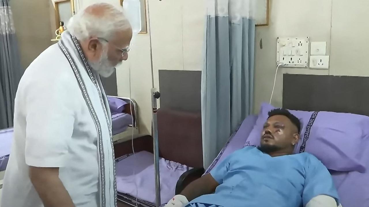 He also met Vishwas Kumar Ramesh, the lone survivor of the tragedy in which 265 people lost their lives on Thursday
