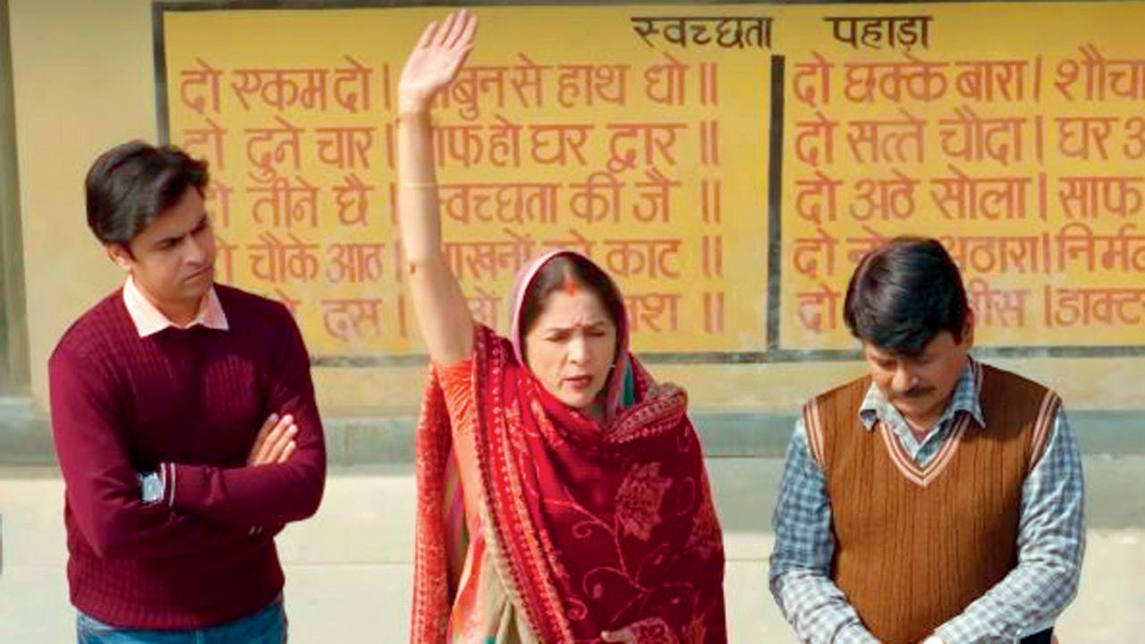 (From left) Jitendra Kumar, Neena Gupta, and Raghubir Yadav in Panchayat. Pics/AFP, Instagram