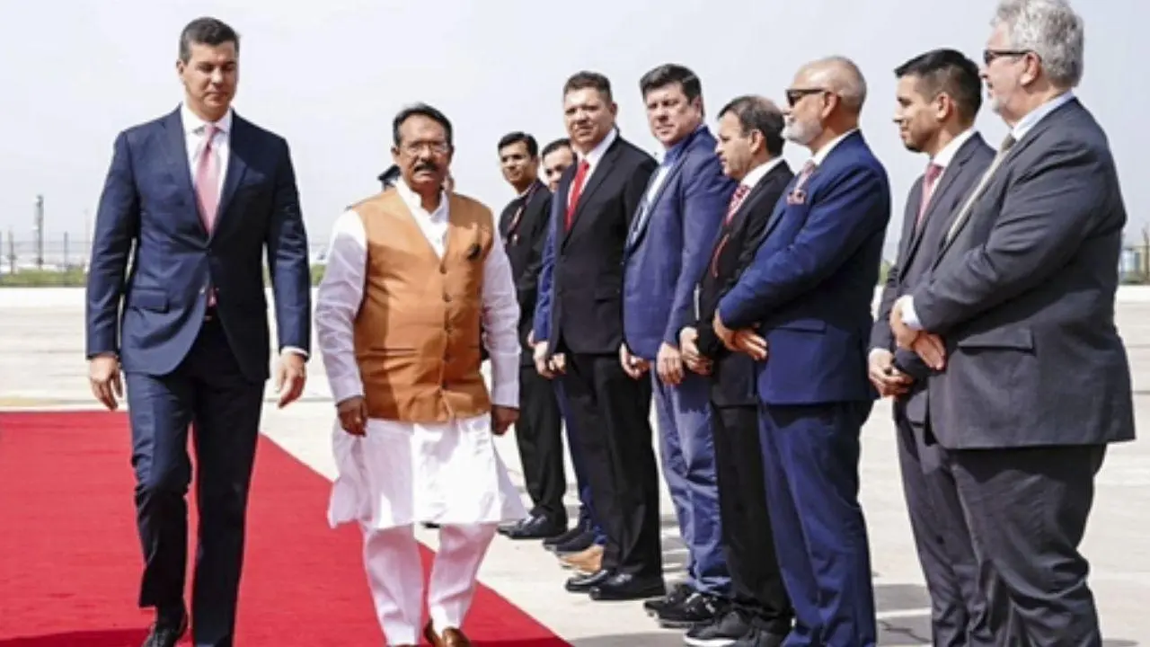 IN PHOTOS: Paraguay President Santiago Pena Palacios arrives in Delhi