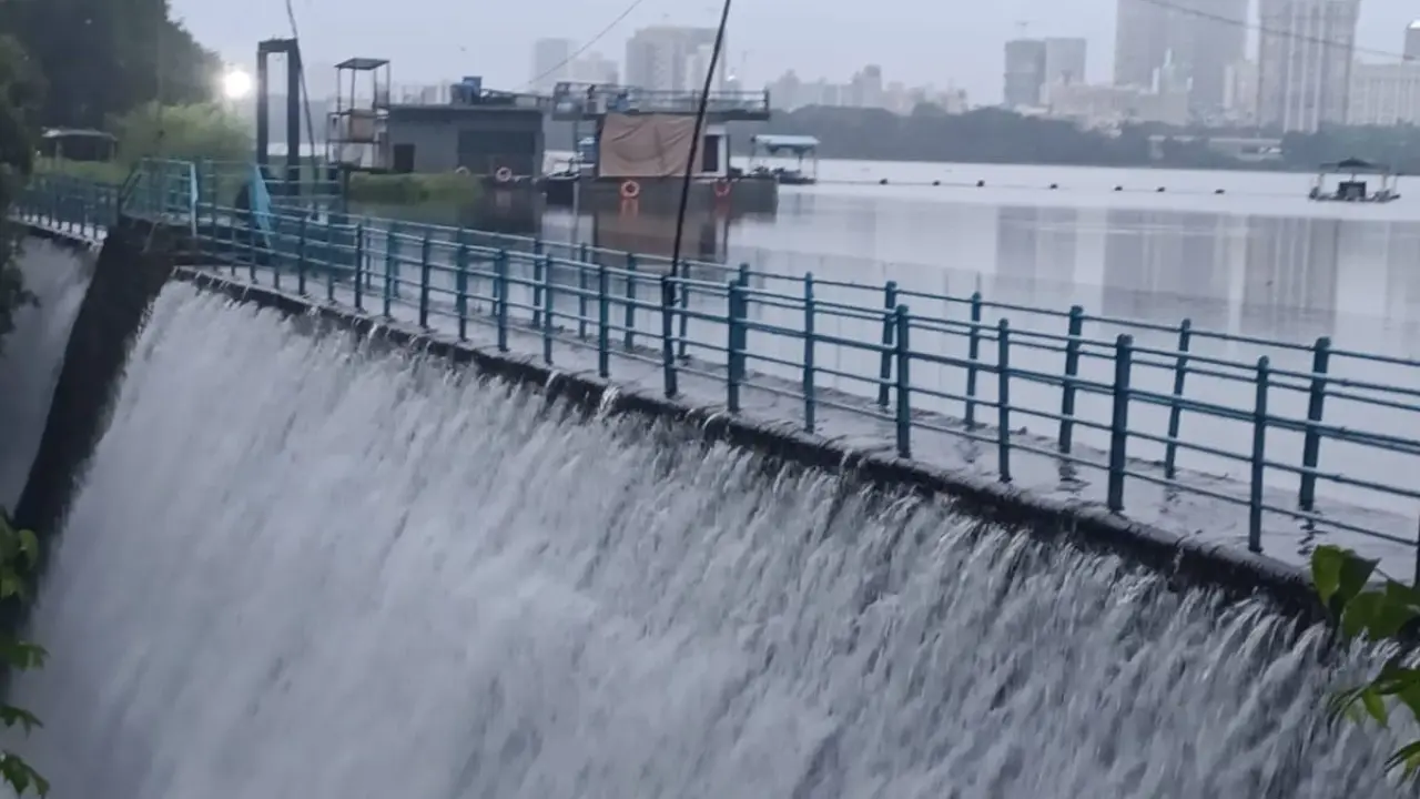 Mumbai rains: After heavy downpour, Powai Lake reaches capacity and overflows