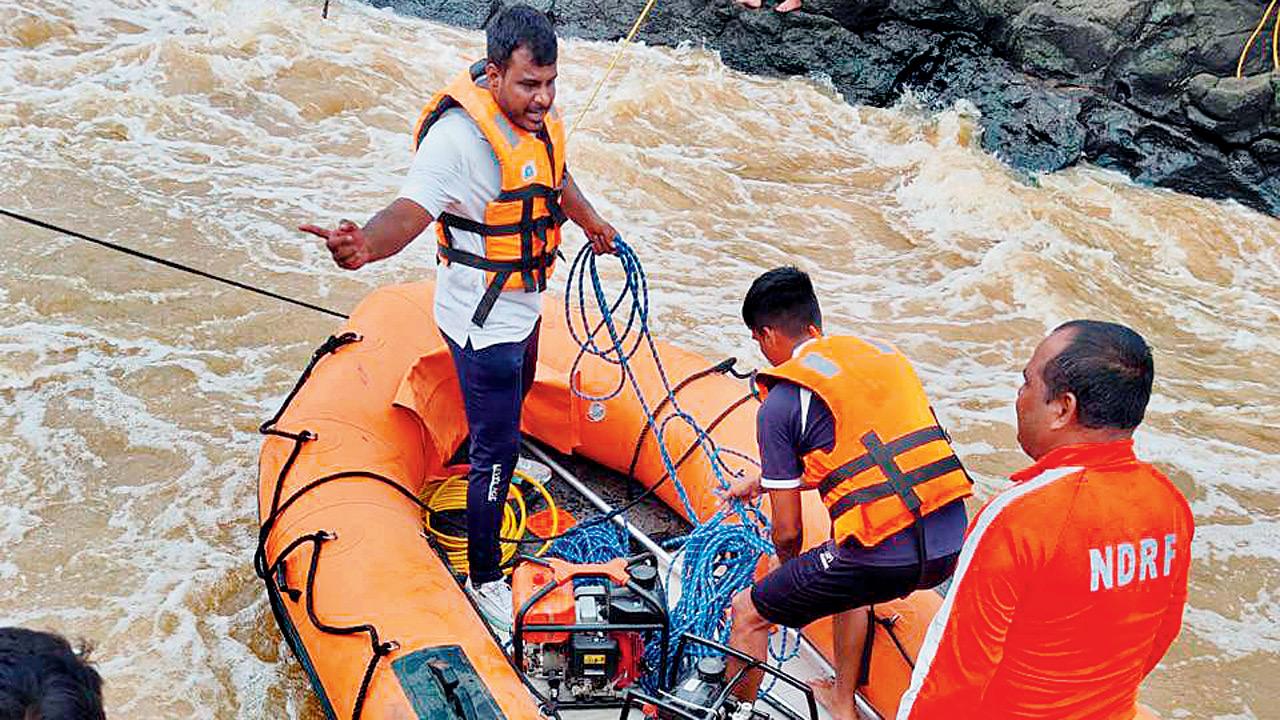 At least three individuals are believed to be trapped beneath submerged sections of the bridge