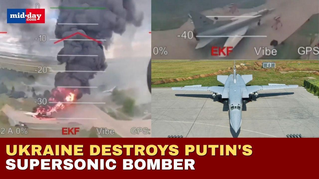 Ukraine Drone Obliterates Putin’s Supersonic Bomber | Strike Caught on Camera