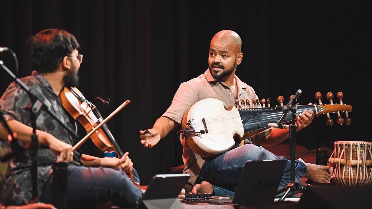 Soumik Datta is a sarod player and composer who is presenting a workshop about migration and displacement. Pic/Satej Shinde