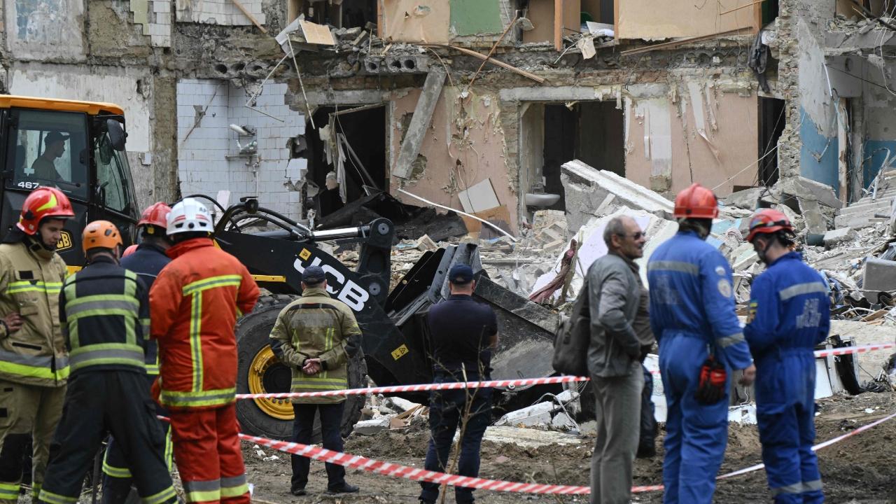 The barrage damaged 19 schools, 10 kindergartens, a vocational school, a music school and a social welfare office, as well as eight medical facilities, according to Dnipro Mayor Borys Filatov. Schools are closed for the summer break