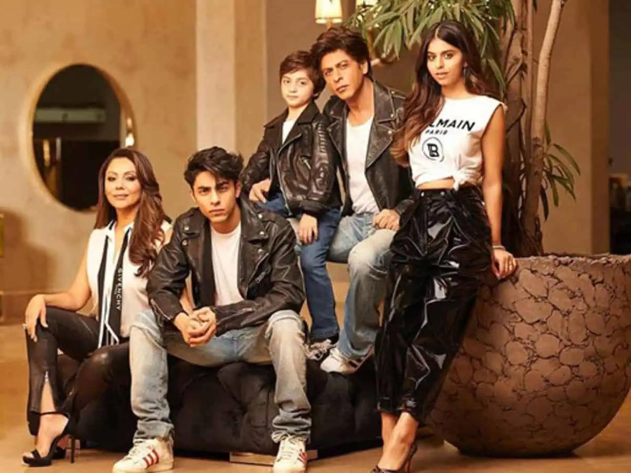 Shah Rukh Khan with Aryan, Suhana and AbRam Khan
Shah Rukh Khan shares a close bond with his three children: Aryan Khan, Suhana Khan and AbRam Khan. He never misses a chance to support their ventures. He has posed for Aryan’s luxury brand D’YAVOL and will soon share screen space with Suhana in their upcoming film King