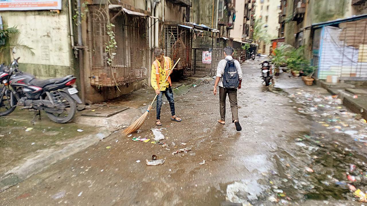 Contact workers began cleaning the area after notices were sent to self-help groups. Pics/By Special Arrangement
