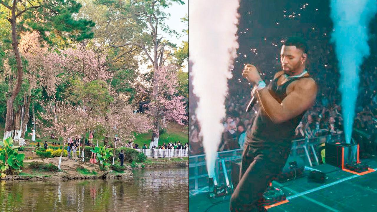 A view from the concert venue; (right) Jason Derulo. Pic Courtesy/Instagram