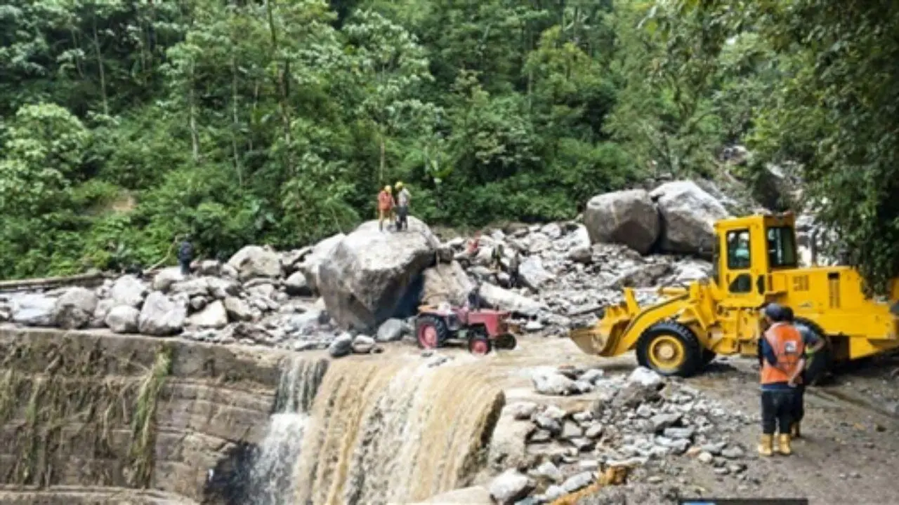 IN PHOTOS: Three dead after landslide in Sikkim, operations underway