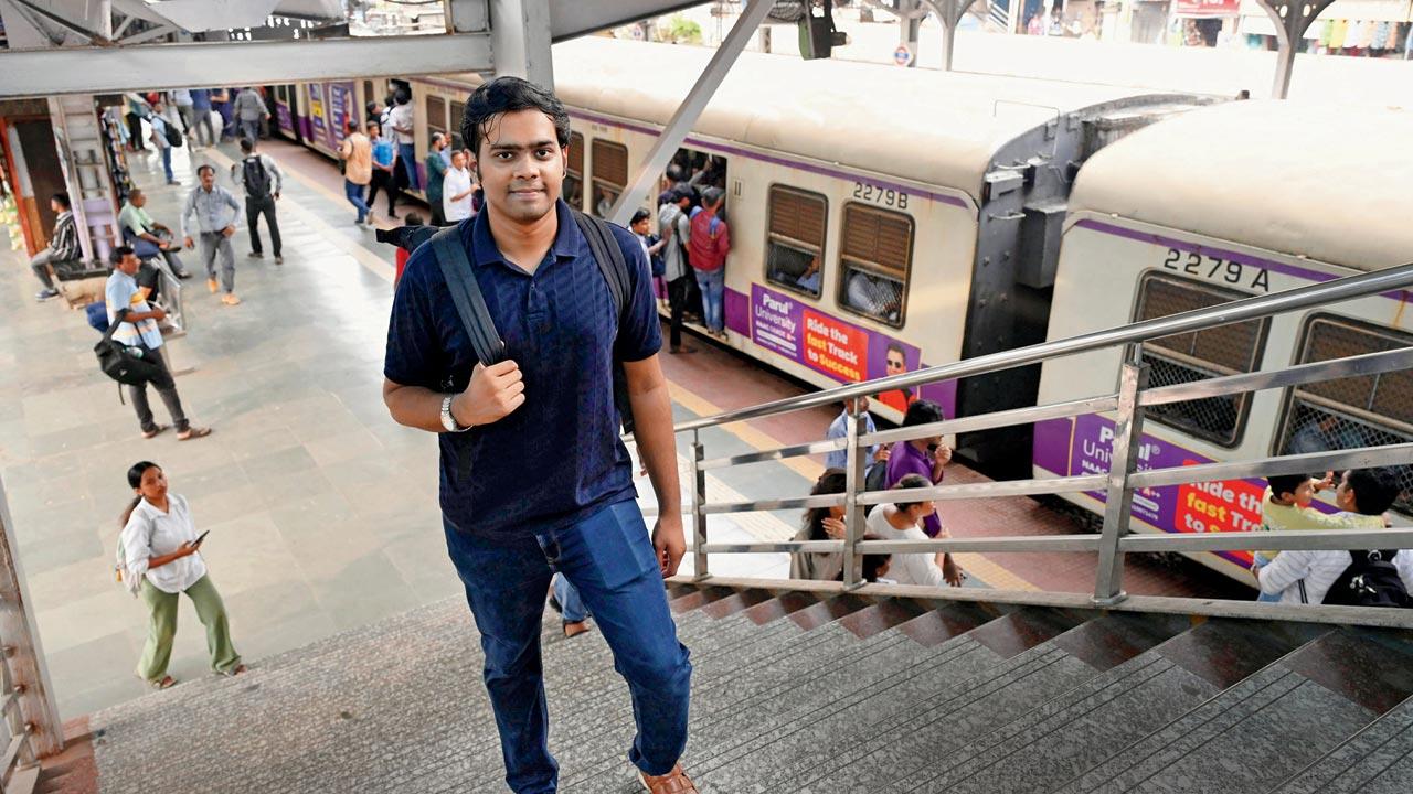 Pratham Mrabhakar is full of train travel hacks. Pics/Ashish Raje