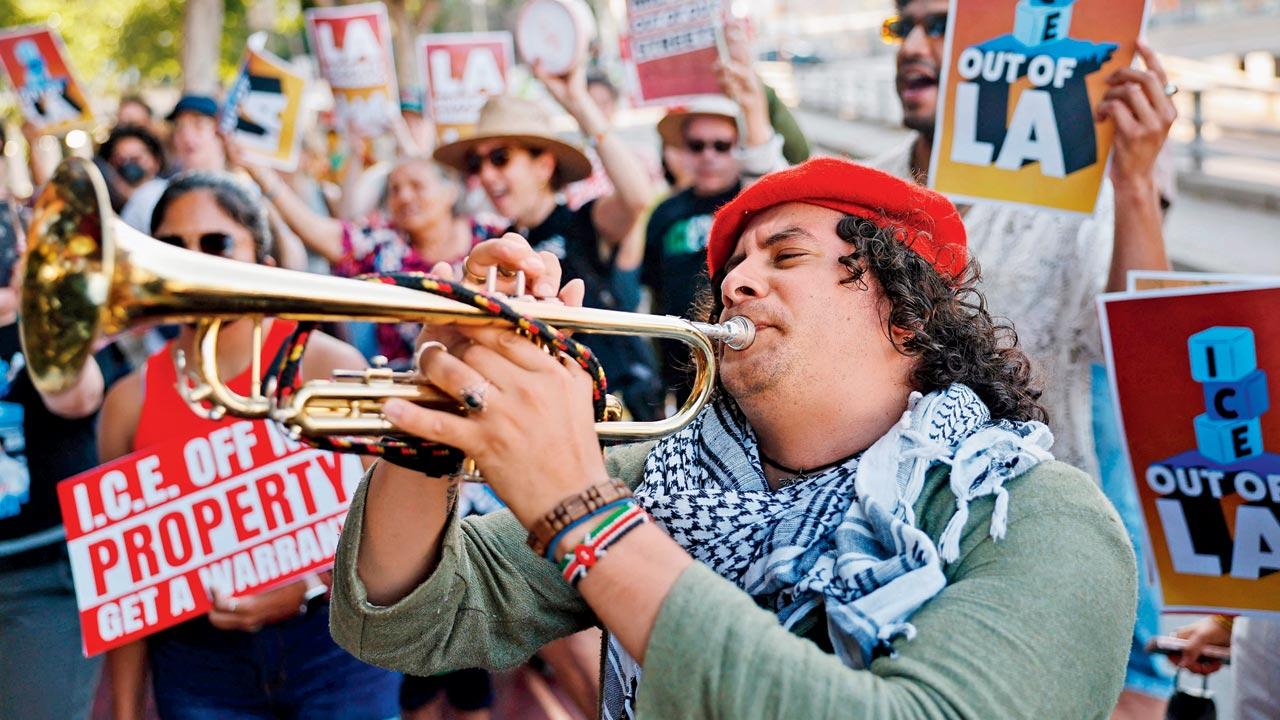 US court allows Trump to retain control of National Guard in LA amid immigration protest unrest