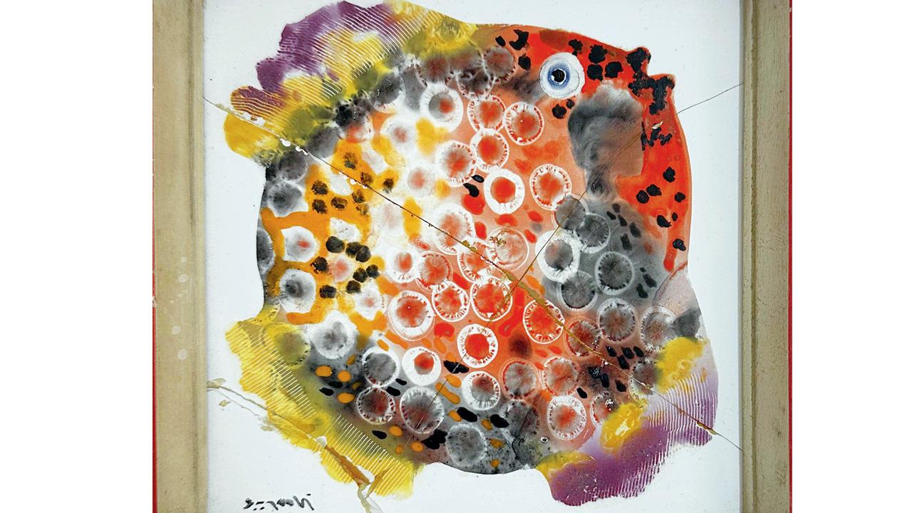 A Vijoo Sadwelkar work, from the Pheroza Godrej collection