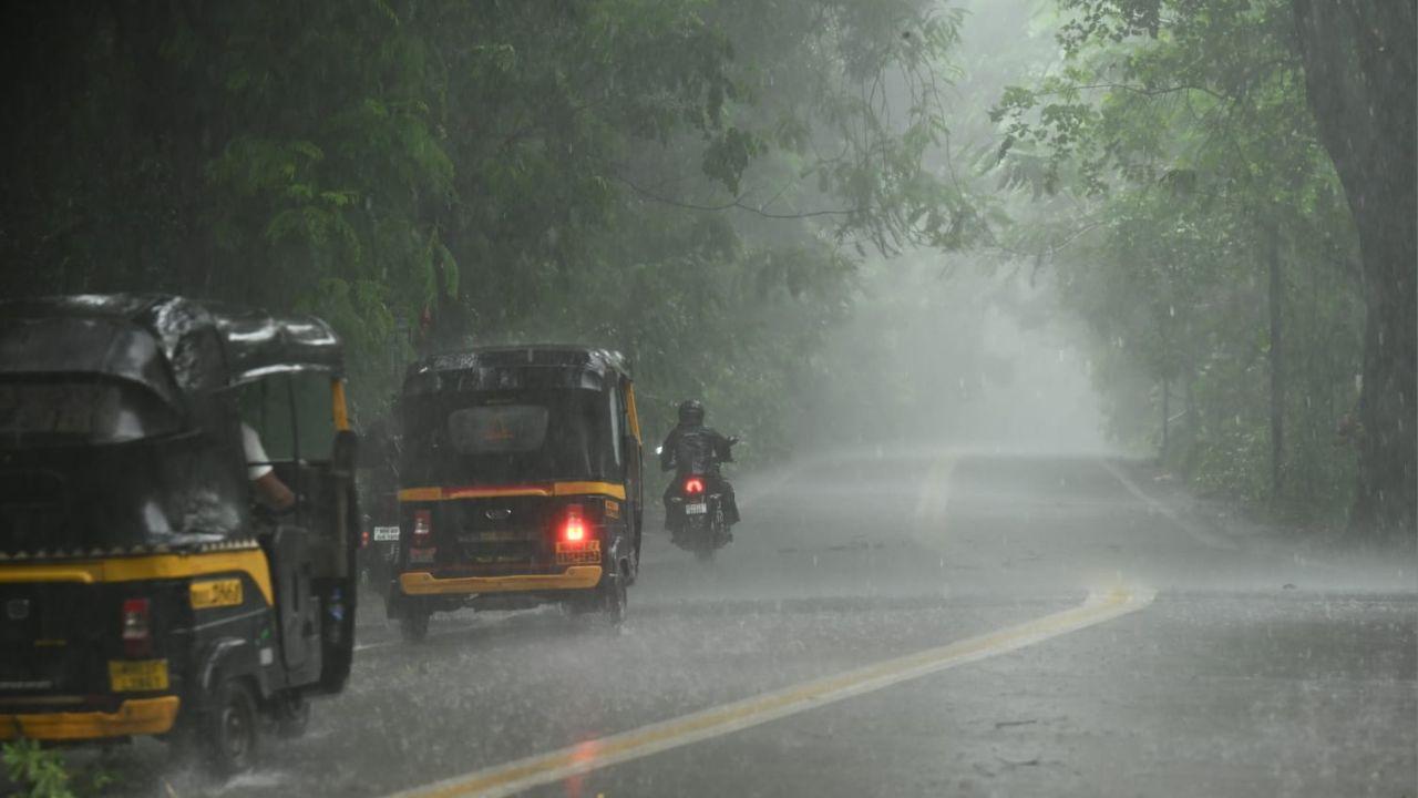 The average rainfall recorded between 8:00 AM on June 22 and 8:00 AM on June 23 was 3 mm in the city, 10 mm in the eastern suburbs, and 5 mm in the western suburbs