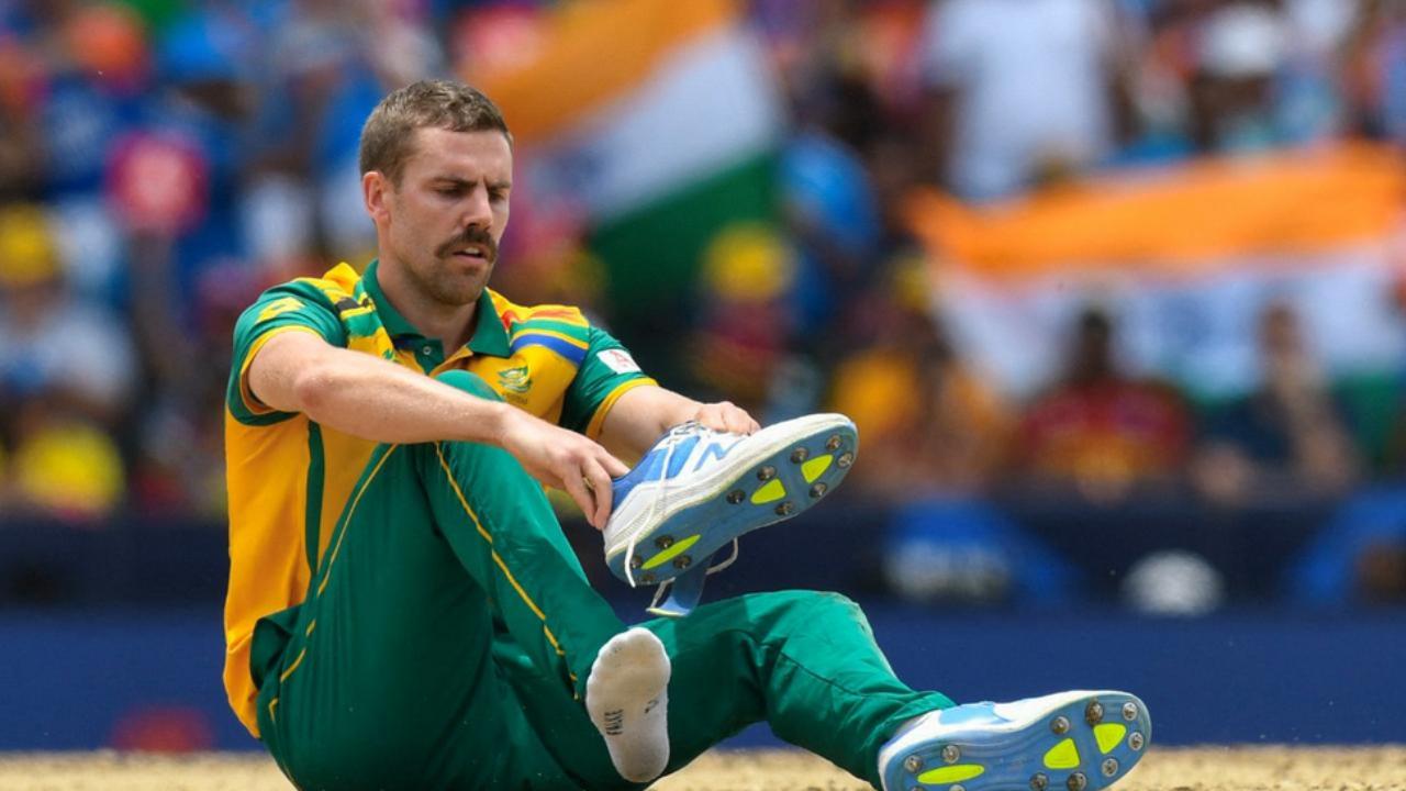 South Africa's spinner Keshav Maharaj, alongside pacer Anrich Nortje, bagged two wickets each. Marco Jansen and Kagiso Rabada, too, registered one wicket each to their names but the match was still not over (Pic: File Pic)