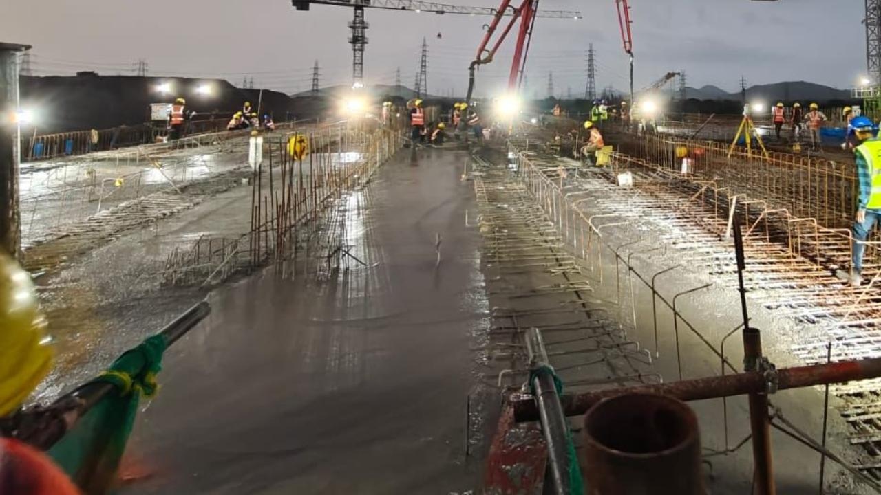 The Boisar Bullet Train Station, currently under construction in Maharashtra, has reached a major milestone with the completion of its first rail level slab casting, the NHSRCL said on Tuesday