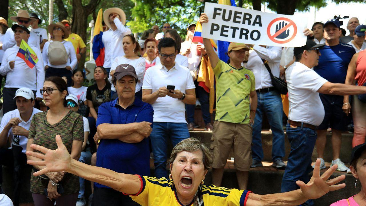 IN PHOTOS: People protest after Colombian presidential candidate shot in Bogota