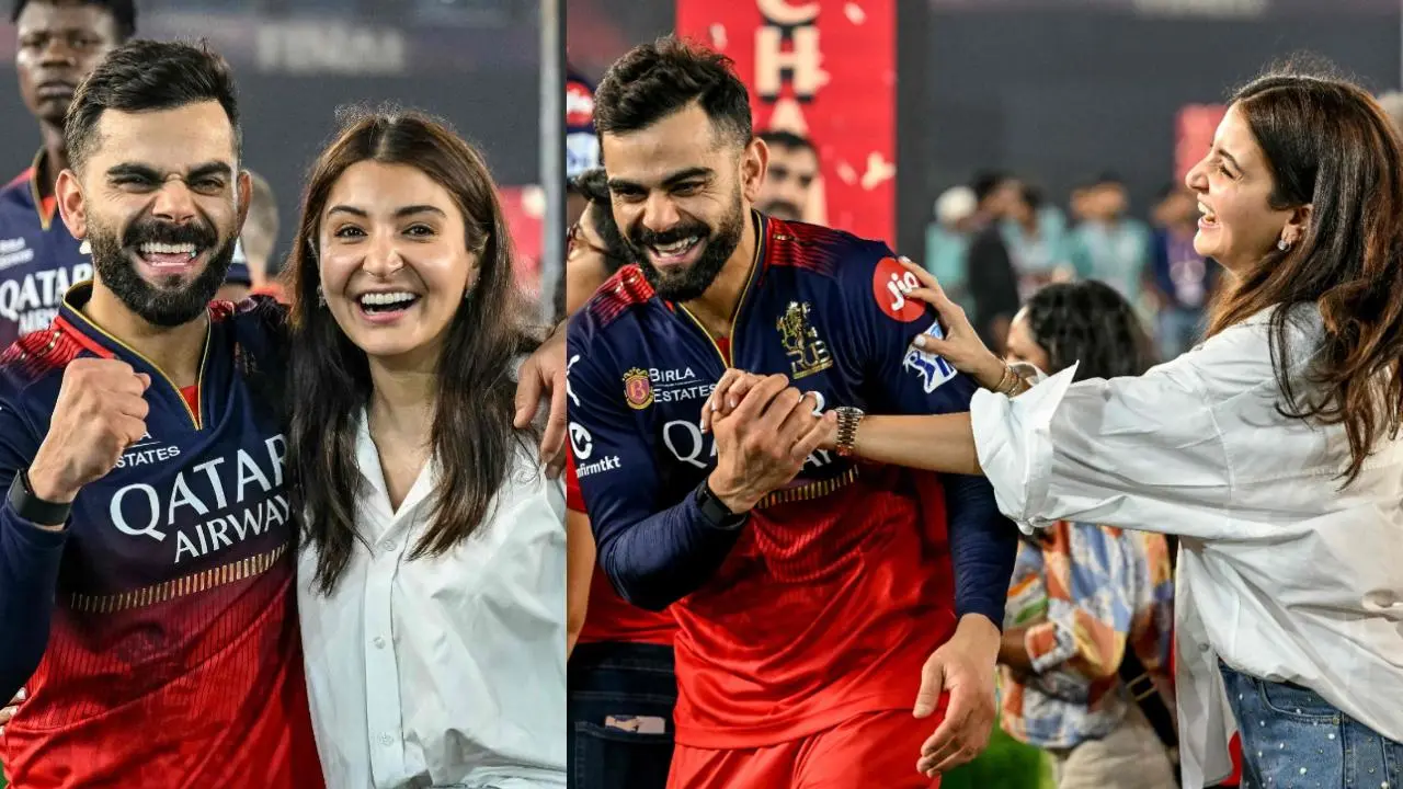 In Pics: Virat Kohli celebrates RCB victory with lady luck Anushka Sharma
