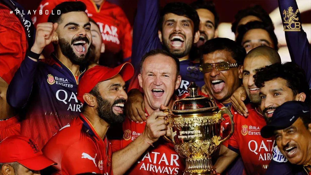 Despite the heartbreaking developments, the official celebration ceremony at M. Chinnaswamy Stadium went ahead as planned. The RCB social media team continued to share jubilant visuals of the squad, including veteran batter Virat Kohli, greeting fans from atop the team bus. 