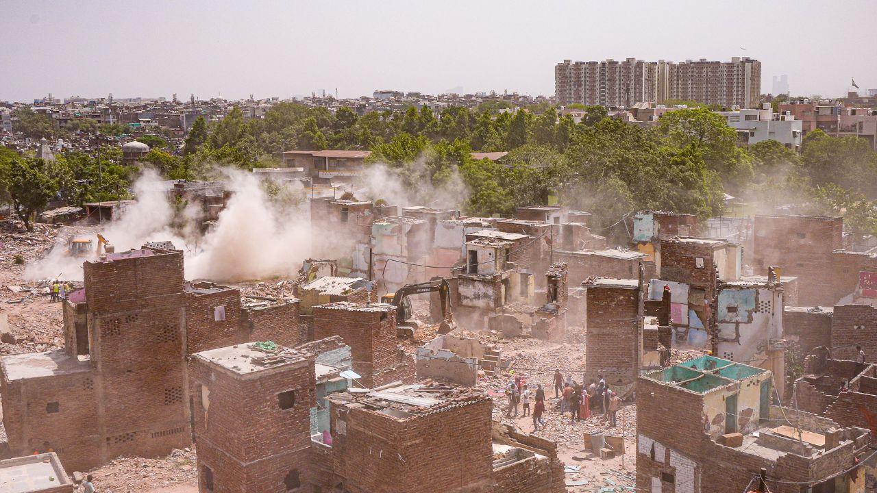IN PHOTOS: Demolition drive launched in Delhi`s Bhoomiheen camp