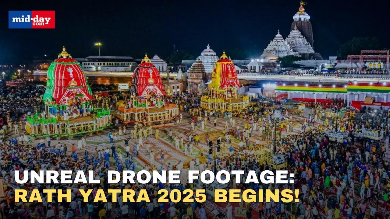 Jagannath Rath Yatra 2025: Lord Jagannath Seated on Chariot in Grand Ceremony