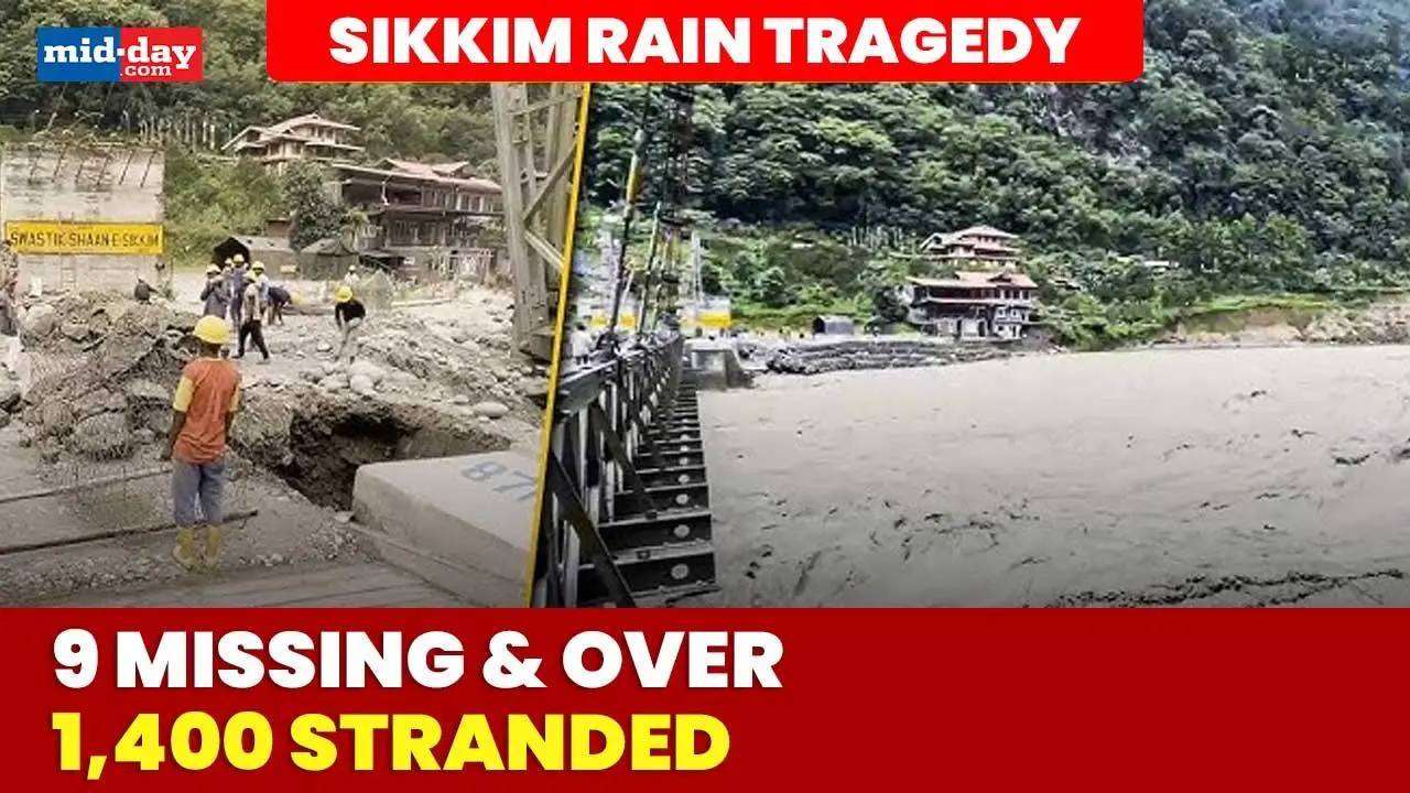 Heavy Rain and Landslides Leave 9 Missing, Over 1,400 Stranded in North Sikkim