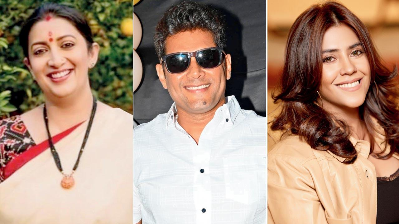 Smriti Irani, Amar Upadhyay and Ektaa R Kapoor
