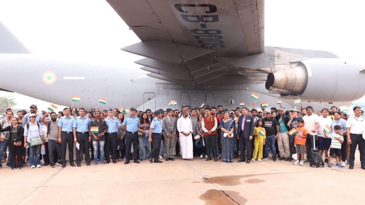 With the fresh batch of evacuees from Iran, India has brought back 2,295 Indians from the Persian Gulf nation so far. Pics/X (@MEAIndia)