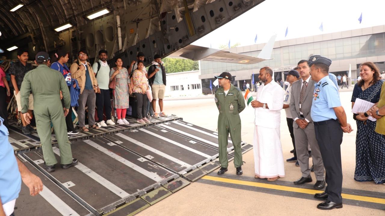 India brought back 161 Indians in a chartered flight from Amman that landed at 8:20 am. The Indians were moved from Israel to Jordan through land border crossings