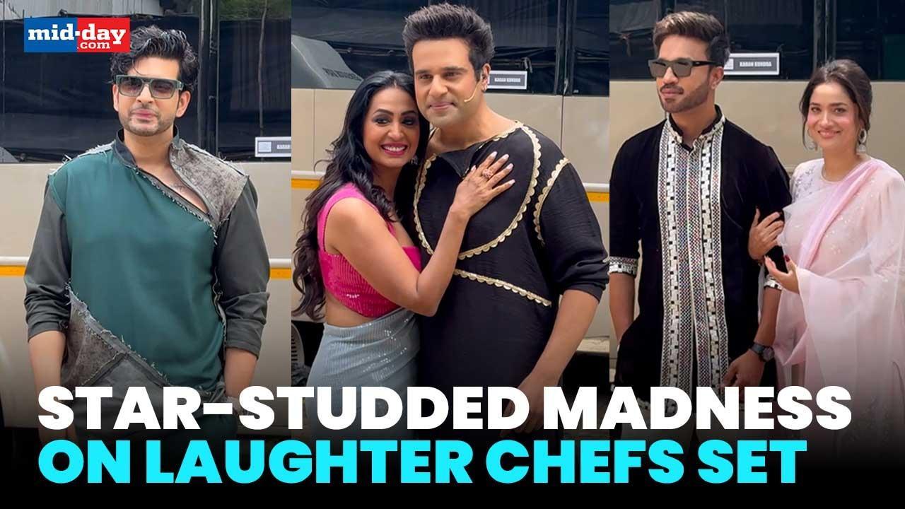 Karan Kundraa, Vicky-Ankita Lokhande, Krushna & More at the Laughter Chef Set