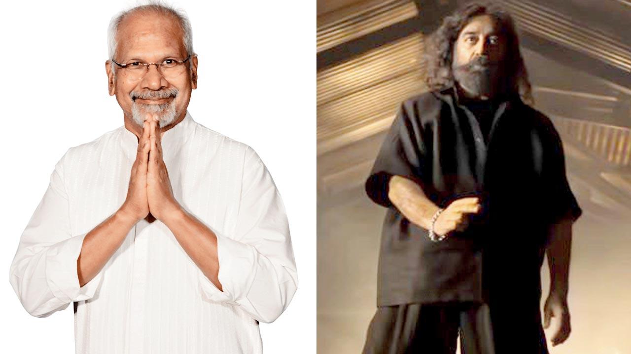 Mani Ratnam; (right) Kamal Haasan in Thug Life