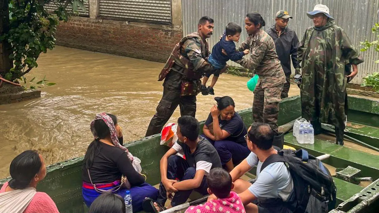 IN PHOTOS: Army’s swift action saves 100 civilians from Assam, Manipur floods