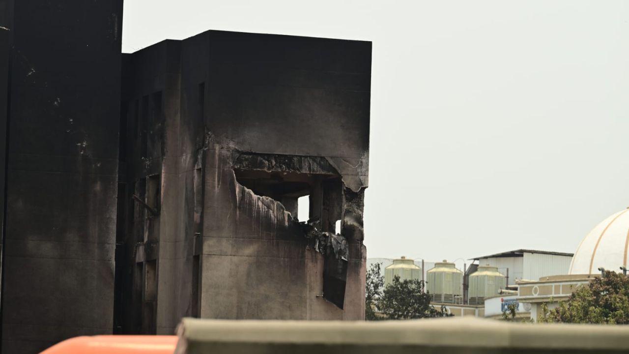 Forensic officer inspects Ahmedabad plane crash site at Magani Nagar