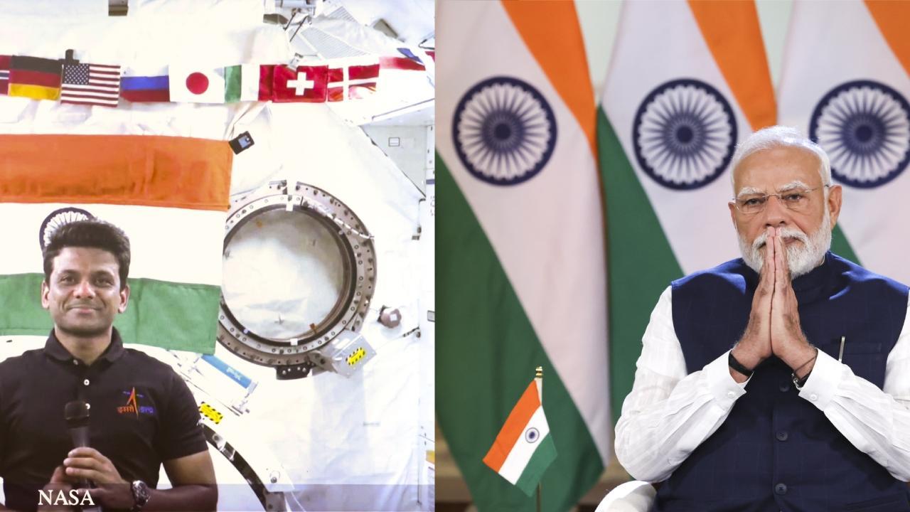 IN PHOTOS: Shubhanshu Shukla interacts with PM Modi from ISS