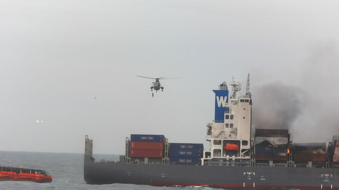 Indian Navy’s bold airlift mission aids stranded MV Wan Hai 503