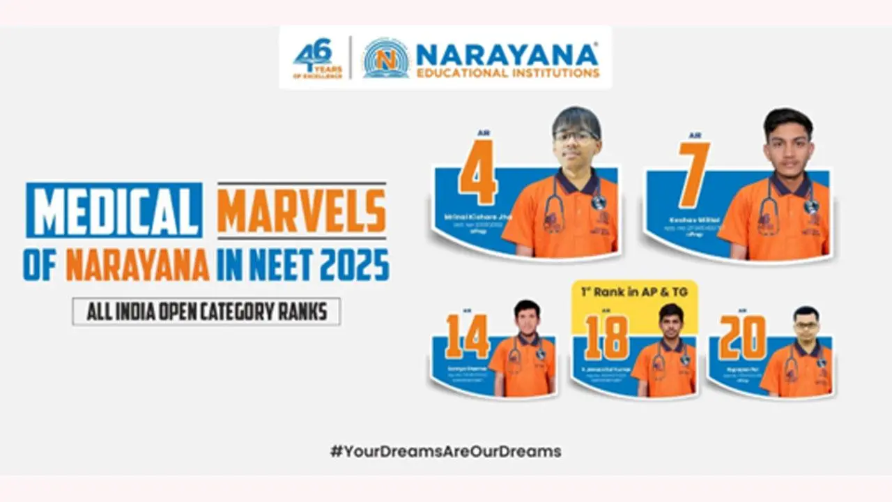Narayana Educational Institutions Continue Consistent NEET Performance