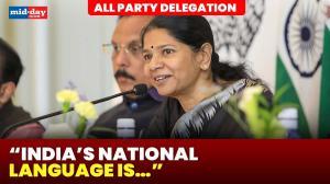 All Party Delegation: DMK MP Kanimozhi responds to “What is India’s national language?”