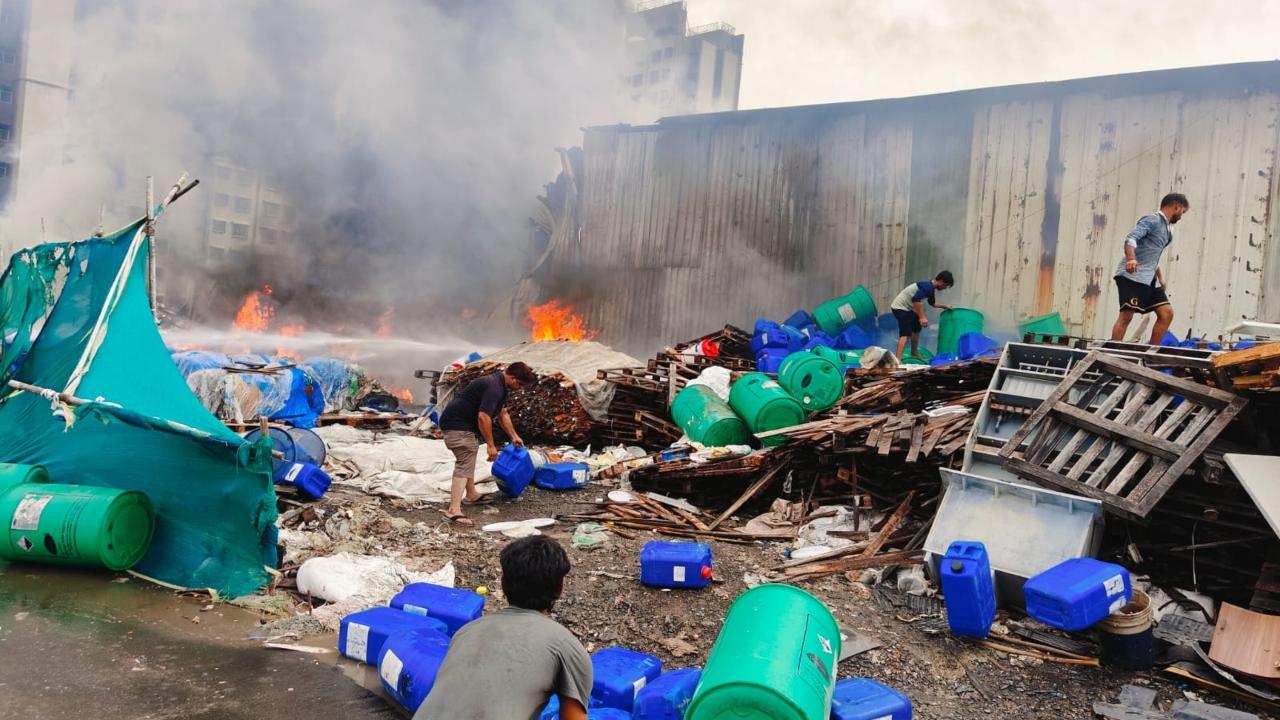 The blaze was brought under control by noon and cooling operations are currently underway, officials said, adding that no one was injured in the incident