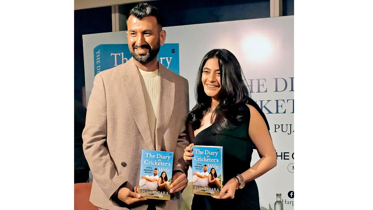 Puja Pujara plays the write shot